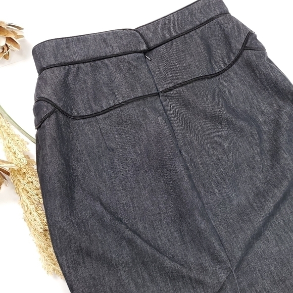 New Dahlia Charcoal Skirt  Gorgeous Zipper Detailing Size 8 - Picture 9 of 9